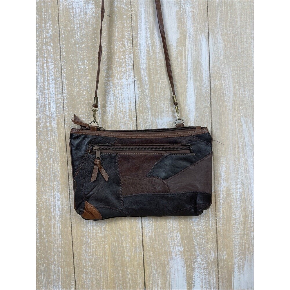 Vintage Patchwork Leather Crossbody Bag Boho